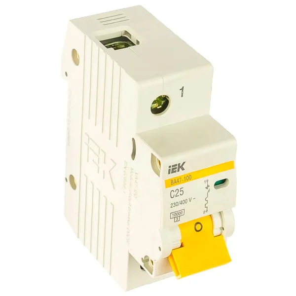 Автоматический выключатель IEK MVA40-1-025-C Модульная/ 25 A photo 1 Автоматический выключатель IEK MVA40-1-025-C Модульная/ 25 A photo 1