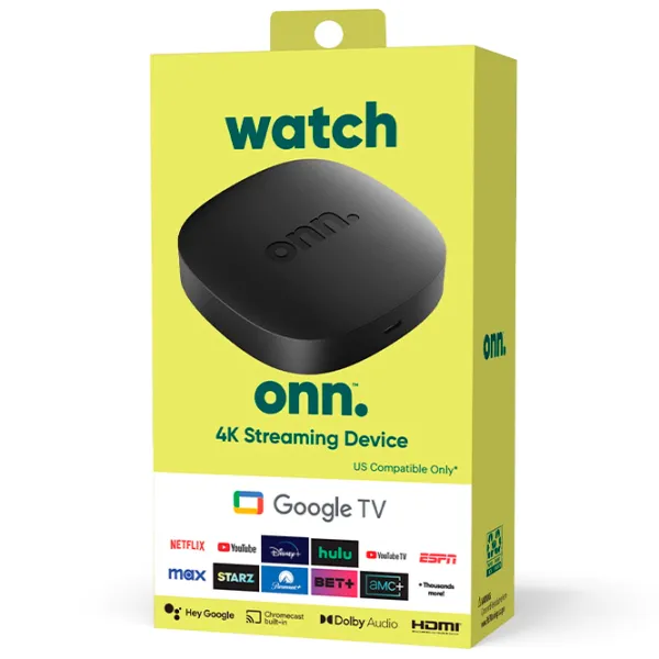 TV приставка Onn Google TV 4K UHD Streaming Box HDMI/ Black photo 6