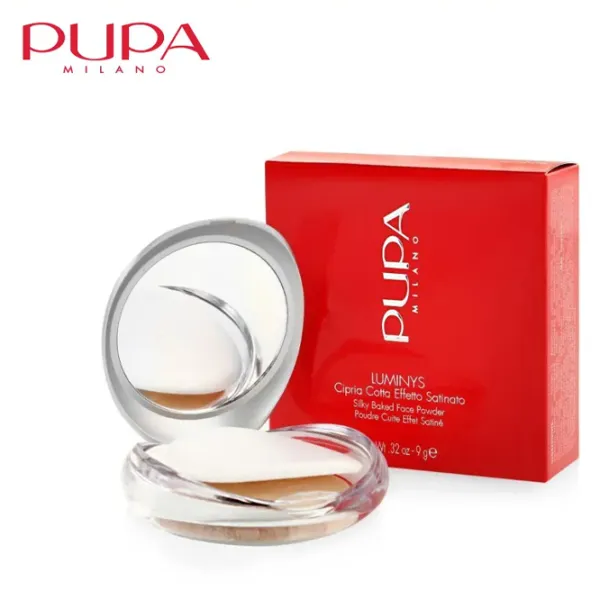 Пудра для лица Pupa LUMINYS SILKY BAKED FACE 9 г/ Bisbuit photo 3
