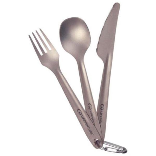 Кемпинговые столовые приборы Lifeventure Knife Fork Spoon 3/ Титан photo 1 Кемпинговые столовые приборы Lifeventure Knife Fork Spoon 3/ Титан photo 1