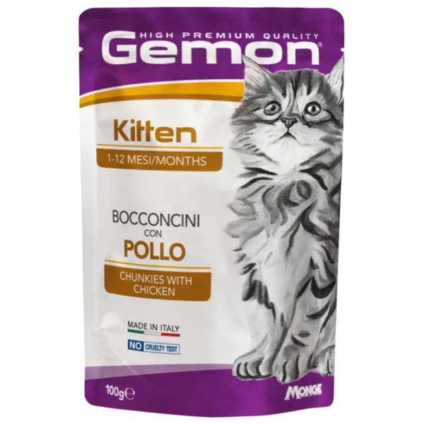 Hrană pentru pisici umedă Monge Gemon M30089 0.1 kg / Găină photo 1 Hrană pentru pisici umedă Monge Gemon M30089 0.1 kg / Găină photo 1