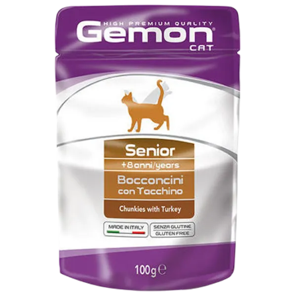 Корм для кошек влажный Monge Gemon Cat Pouch M30088 0.1 кг / Индейка photo 1 Корм для кошек влажный Monge Gemon Cat Pouch M30088 0.1 кг / Индейка photo 1