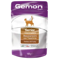 Корм для кошек влажный Monge Gemon Cat Pouch M30088 0.1 кг / Индейка