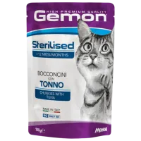 Корм для кошек влажный Monge Gemon Cat Pouch M30090 0.1 кг / Рыба, тунец