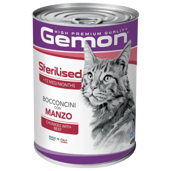 Корм для кошек влажный Monge Gemon Cat Pate M30070 0.415 кг / Говядина photo 1 Корм для кошек влажный Monge Gemon Cat Pate M30070 0.415 кг / Говядина photo 1
