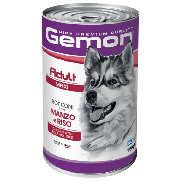 Корм для собак влажный Monge Gemon Dog Maxi M38790 1.25 кг / Говядина, рис photo 1 Корм для собак влажный Monge Gemon Dog Maxi M38790 1.25 кг / Говядина, рис photo 1