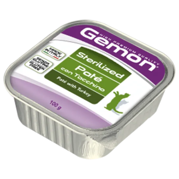 Корм для кошек влажный Monge Gemon Cat Pate M30084 0.1 кг / Индейка photo 1 Корм для кошек влажный Monge Gemon Cat Pate M30084 0.1 кг / Индейка photo 1
