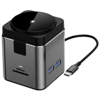 Беспроводная зарядка WIWU Multi ports Docking Black