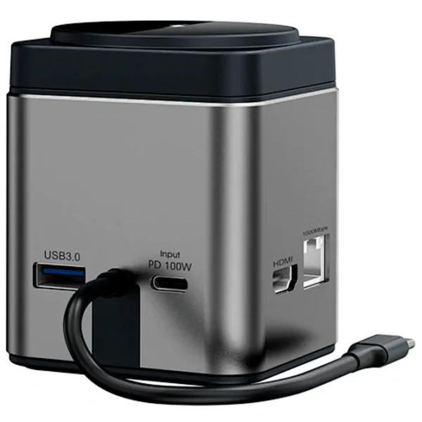 Încărcător wireless WIWU Multi ports Docking Black photo 4