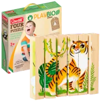 Puzzle Quercetti Play Bio 4 PUZZLES ENDANGERED ANIMALS 1+/ Количество деталей: 6 photo 2