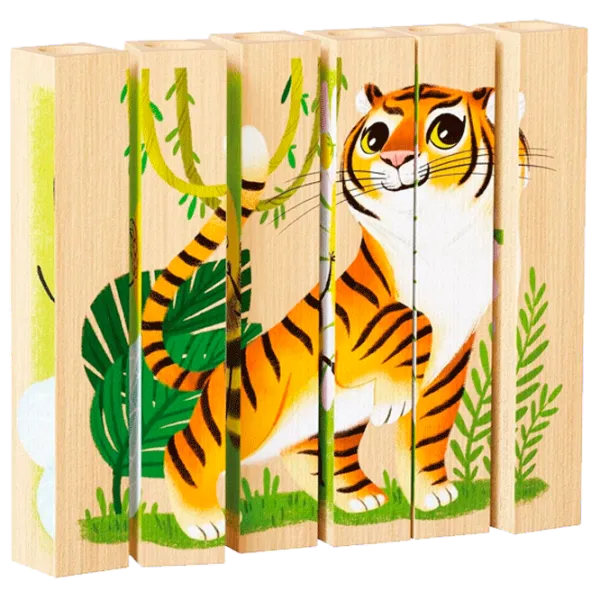 Puzzle Quercetti Play Bio 4 PUZZLES ENDANGERED ANIMALS 1+/ Количество деталей: 6 photo 3