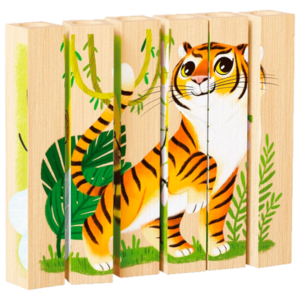 Puzzle Quercetti Play Bio 4 PUZZLES ENDANGERED ANIMALS 1+/ Количество деталей: 6 photo 3