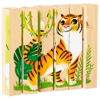 Puzzle Quercetti Play Bio 4 PUZZLES ENDANGERED ANIMALS 1+/ Количество деталей: 6 photo 3
