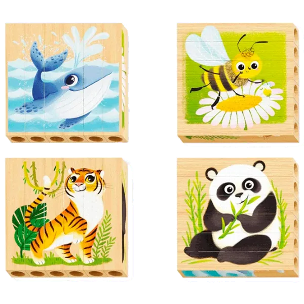 Puzzle Quercetti Play Bio 4 PUZZLES ENDANGERED ANIMALS 1+/ Количество деталей: 6 photo 4