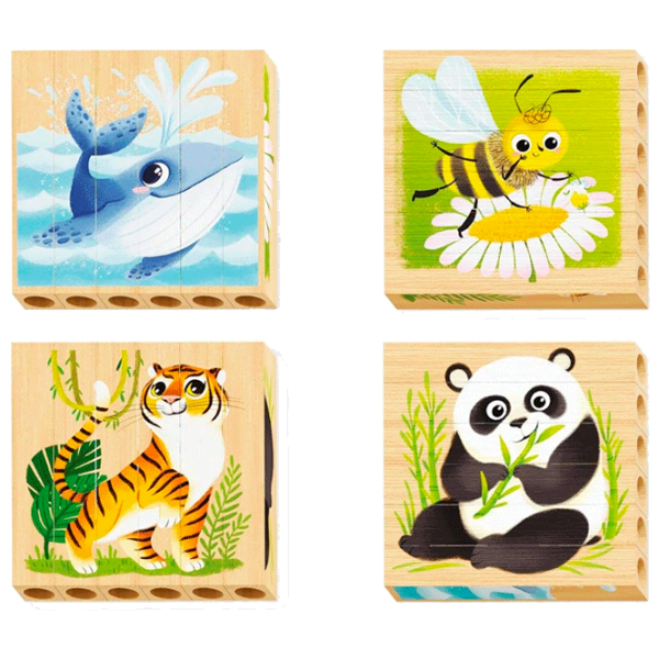 Puzzle Quercetti Play Bio 4 PUZZLES ENDANGERED ANIMALS 1+/ Количество деталей: 6 photo 4