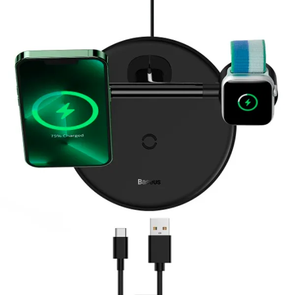 Încărcător wireless Baseus Swan 3 A/ Black photo 2