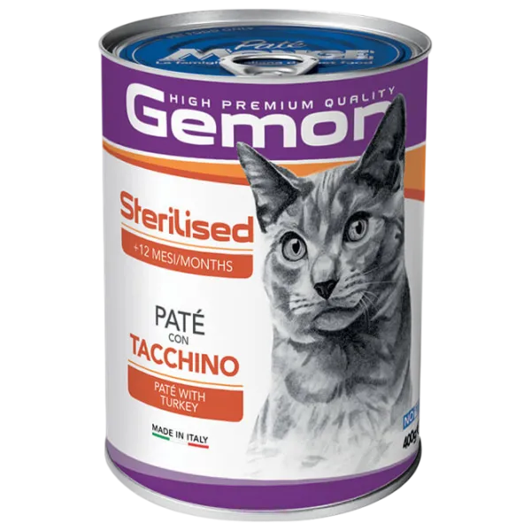 Корм для кошек влажный Monge Gemon Cat Pate M29995 0.4 кг / Индейка photo 1 Корм для кошек влажный Monge Gemon Cat Pate M29995 0.4 кг / Индейка photo 1