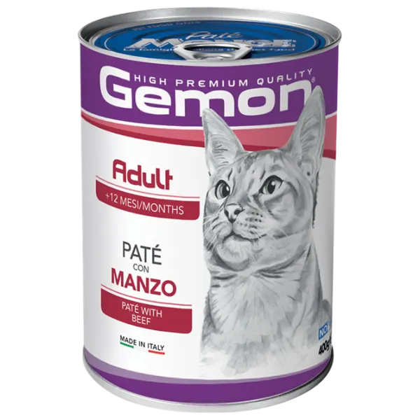 Корм для кошек влажный Monge Gemon Cat Pate M29996 0.4 кг / Говядина photo 1 Корм для кошек влажный Monge Gemon Cat Pate M29996 0.4 кг / Говядина photo 1