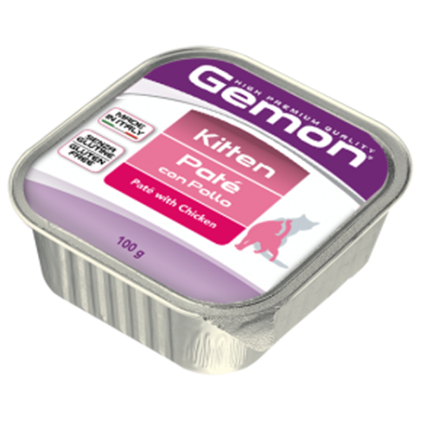 Корм для кошек влажный Monge Gemon Cat Pate M30080 0.1 кг / Курица photo 1 Корм для кошек влажный Monge Gemon Cat Pate M30080 0.1 кг / Курица photo 1