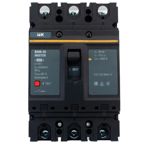Автоматический выключатель IEK SVA30-3-0200 Силовой/ 200 A photo 1 Автоматический выключатель IEK SVA30-3-0200 Силовой/ 200 A photo 1