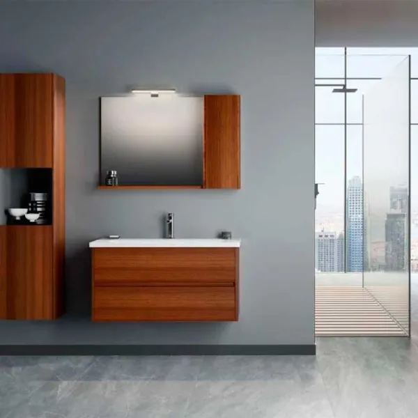 Шкаф с зеркалом Orka Duden 100 Odeon 65 x 98 x 18см/ МДФ/ Белый photo 2
