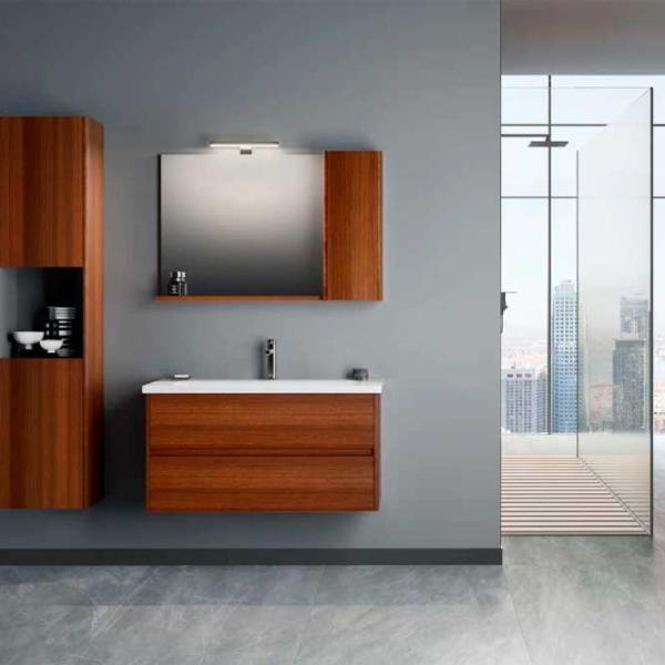 Шкаф с зеркалом Orka Duden 100 Odeon 65 x 98 x 18см/ МДФ/ Белый photo 2
