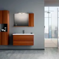 Dulap cu oglindă Orka Duden 100 Odeon 65 x 98 x 18/ MDF/ Alb photo 2