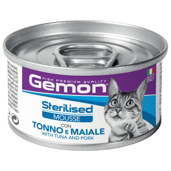 Корм для кошек влажный Monge Gemon Cat Mousse M30104 0.085 г / Тунец, свинина photo 1 Корм для кошек влажный Monge Gemon Cat Mousse M30104 0.085 г / Тунец, свинина photo 1