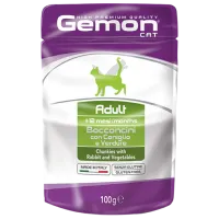 Hrană pentru pisici umedă Monge Gemon Cat Pouch M30092 0.1 kg / Iepure, legume