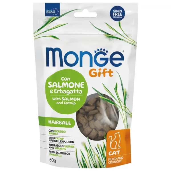 Корм для кошек сухой Monge Mongegift M08503 0.060 г/ Лосось, кошачья мята photo 1
