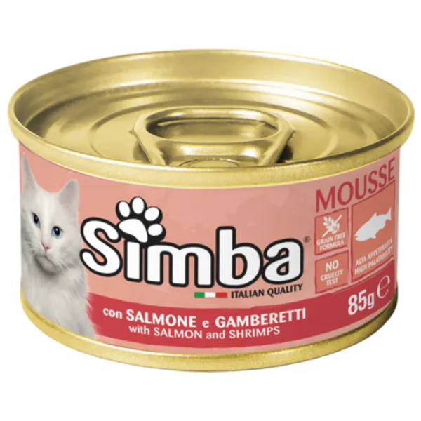 Корм для кошек влажный Monge Simba Pate M00943 0.085 г/ Лосось, креветки photo 1 Корм для кошек влажный Monge Simba Pate M00943 0.085 г/ Лосось, креветки photo 1