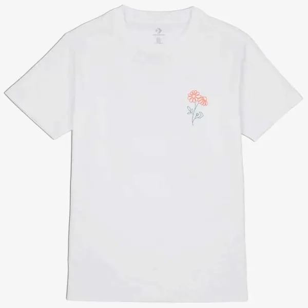 Футболка для женщин Converse Spring Blooms Flower Tee 100% хлопок/ White photo 1