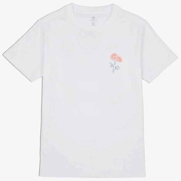 Футболка для женщин Converse Spring Blooms Flower Tee 100% хлопок/ White photo 1