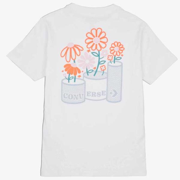 Футболка для женщин Converse Spring Blooms Flower Tee 100% хлопок/ White photo 2