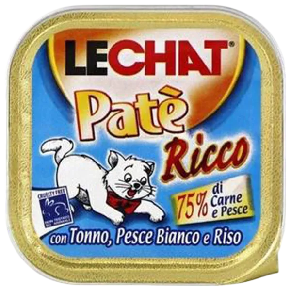 Корм для кошек влажный Monge LeChat Ricco Pate M00825 0.1 кг / Рыба, тунец photo 1