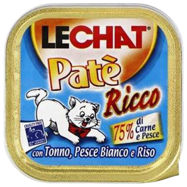 Корм для кошек влажный Monge LeChat Ricco Pate M00825 0.1 кг / Рыба, тунец photo 1
