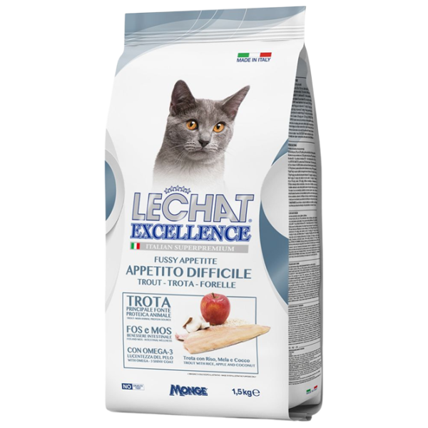 Корм для кошек сухой Monge LeChat Excellence M05978 1.5 кг / Форель photo 1 Корм для кошек сухой Monge LeChat Excellence M05978 1.5 кг / Форель photo 1