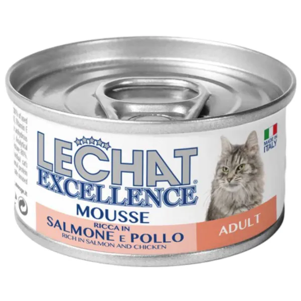 Корм для кошек влажный Monge LeChat Excellence M06093 0.085 г/ Лосось, курица photo 1 Корм для кошек влажный Monge LeChat Excellence M06093 0.085 г/ Лосось, курица photo 1
