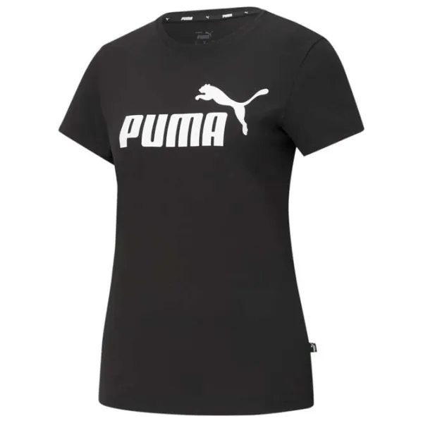 Tricou pentru femei Puma Ess Logo Tee 100% bumbac/ Black photo 1