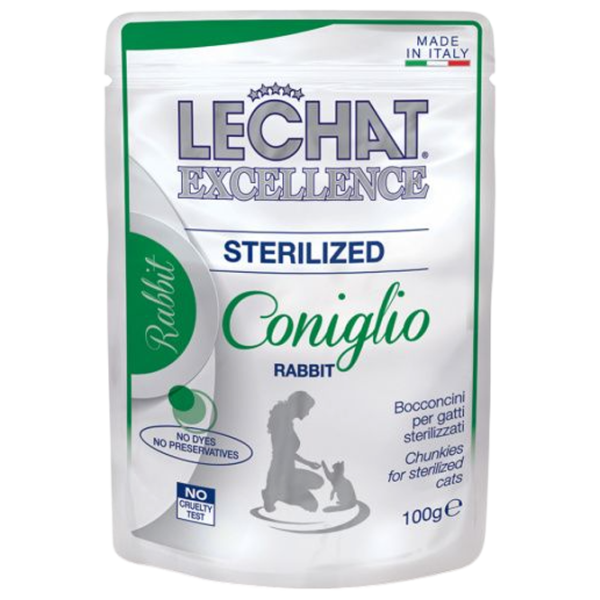 Корм для кошек влажный Monge LeChat Excellence M00803 0.4 кг / Кролик, утка photo 3 Корм для кошек влажный Monge LeChat Excellence M00803 0.4 кг / Кролик, утка photo 3