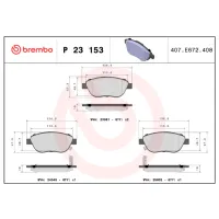 Plăcuțe de frână Brembo P 23 153 Față photo 3