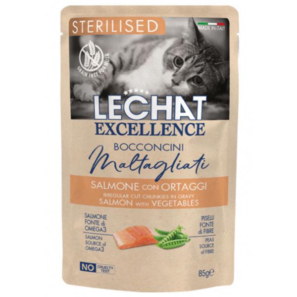Корм для кошек влажный Monge LeChat Excellence M06191 0.085 г / Лосось, овощи photo 1 Корм для кошек влажный Monge LeChat Excellence M06191 0.085 г / Лосось, овощи photo 1