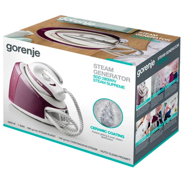 Утюг Gorenje SGD2800WV С парогенератором / 2800 Вт / Пурпурный photo 8
