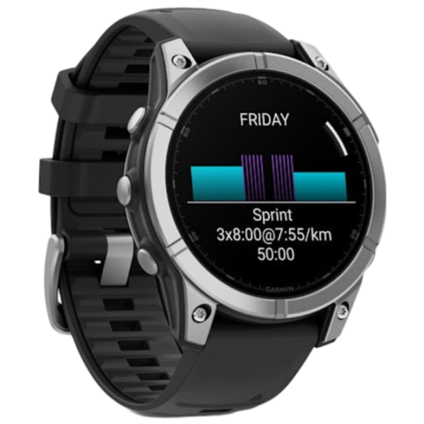 Умные часы Garmin Fenix E 1.3"/ 47 мм/ Серебристый - Чёрный/ 010-03025-00 photo 4