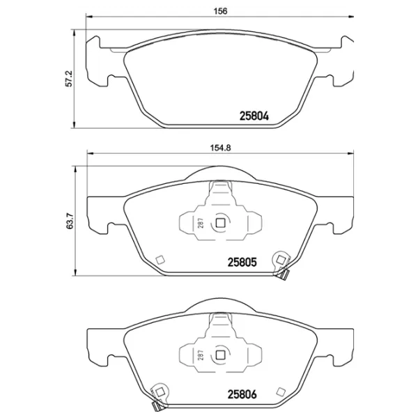Тормозные колодки Brembo P 28 076 Передние photo 4 Тормозные колодки Brembo P 28 076 Передние photo 4