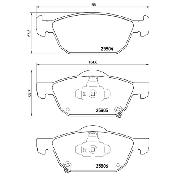Тормозные колодки Brembo P 28 076 Передние photo 4 Тормозные колодки Brembo P 28 076 Передние photo 4