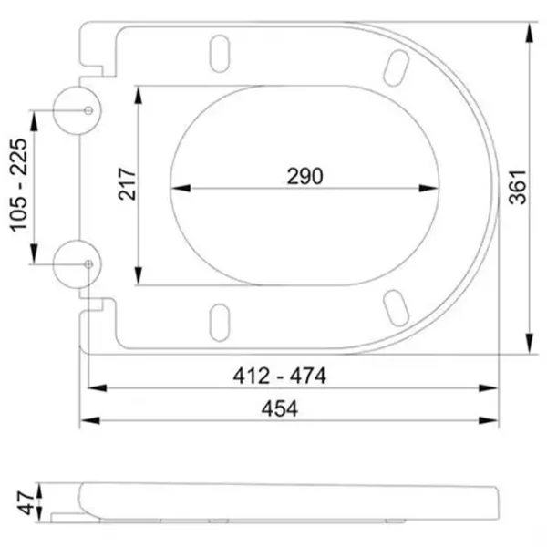 Capac WC Fala 75472 Plastic photo 3