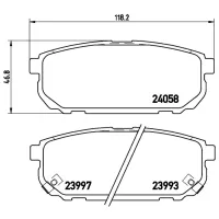 Plăcuțe de frână Brembo P 30 023 Spate photo 4