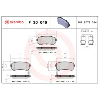 Plăcuțe de frână Brembo P 30 046 Spate photo 4