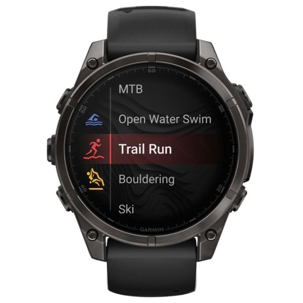 Ceas inteligent Garmin Fenix 8 1.4"/ 47 mm/ Gray - Black/ 010-02904-21 photo 2
